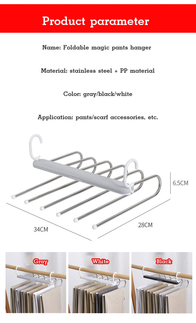 6 in 1 Folding Pant Hanger