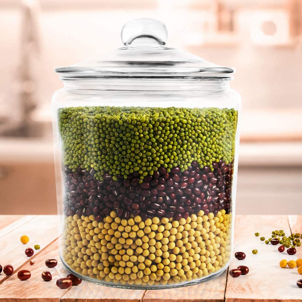 Clear Glass Storage Jar