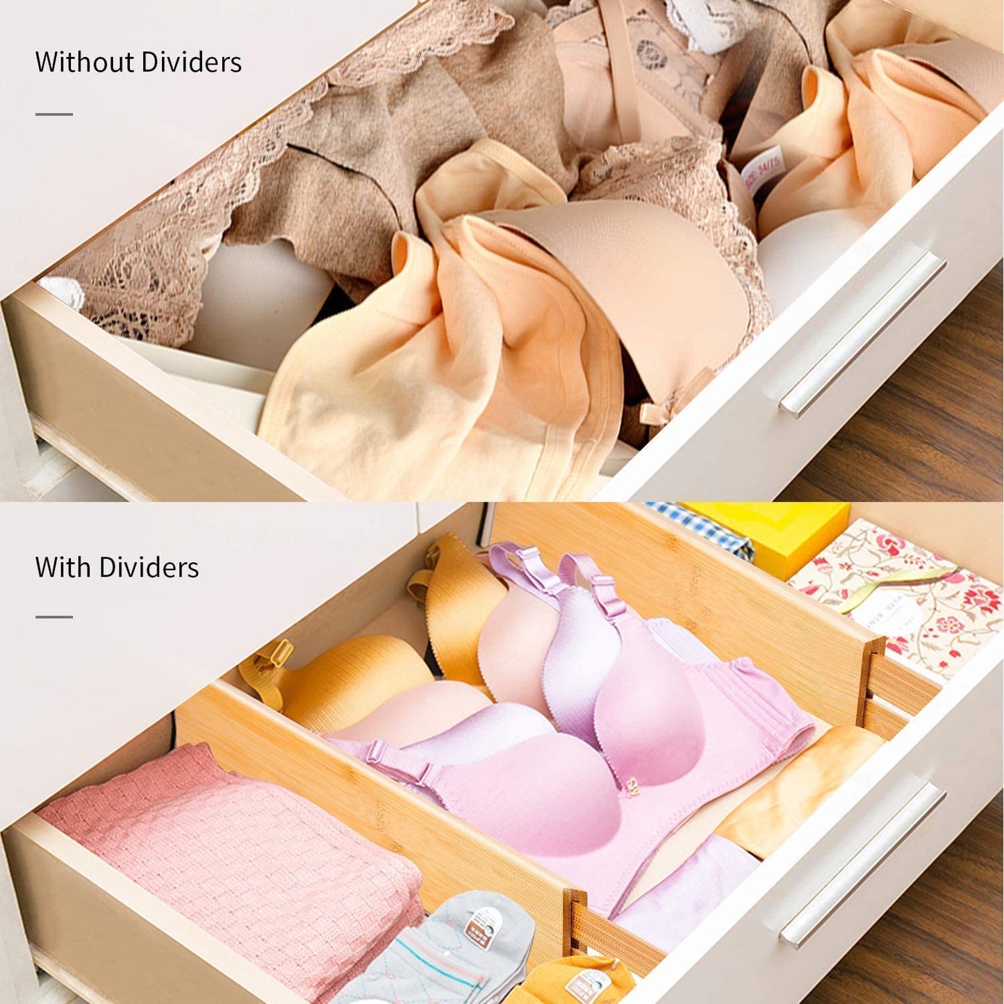 4 pcs Kitchen Drawer Dividers