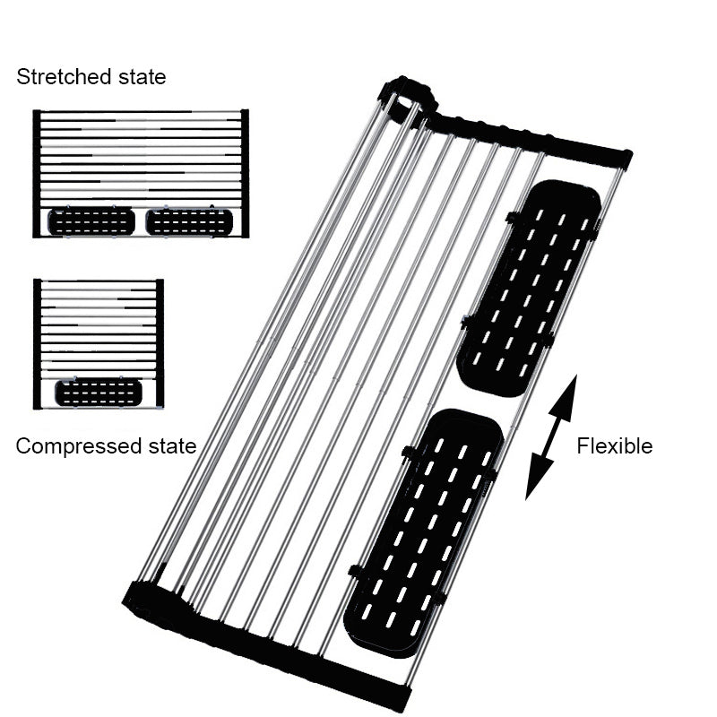 Foldable Roll Up Dish Drying Rack