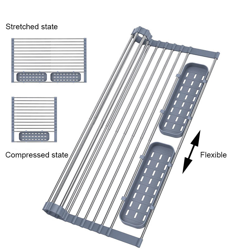 Foldable Roll Up Dish Drying Rack