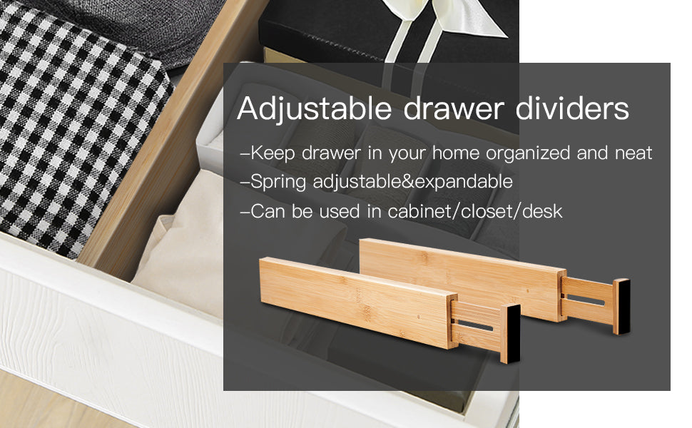 4 pcs Kitchen Drawer Dividers